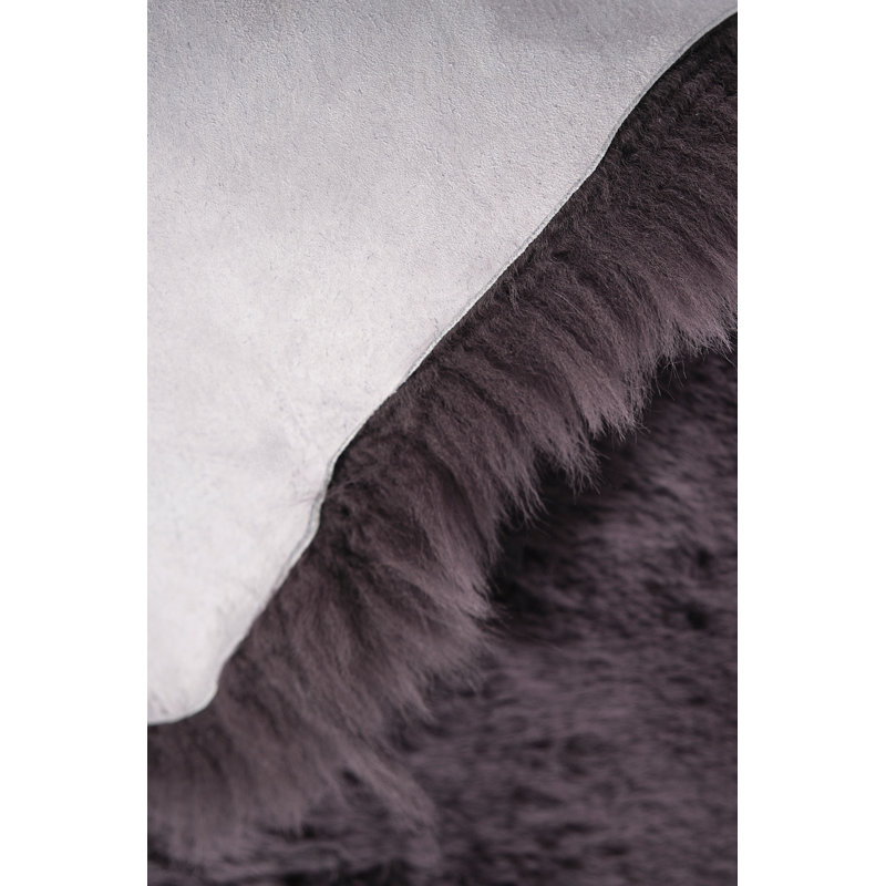 Stefania Solid Colour Sheepskin Area Rug, Novelty 75cm x 100cm