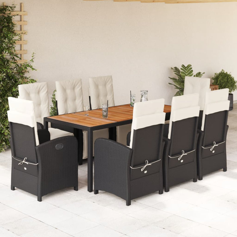 8 - Person Patio Dining Set with Rectangular Table , Cushions Included