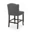 Tabouret de comptoir contemporain capitonné à oreilles 27 pouces, ensemble de 2-674045476