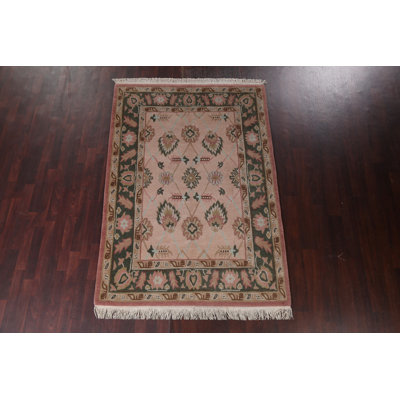 Tapis népalais à motif végétal noué à la main 5 x 7