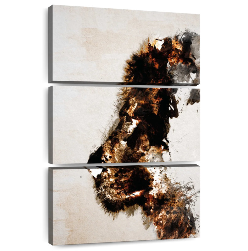 Brampt Abstract Lion Contour, 74" H x 48" W