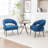 Mann Upholstered Velvet Armchair With Black Legs-852376729