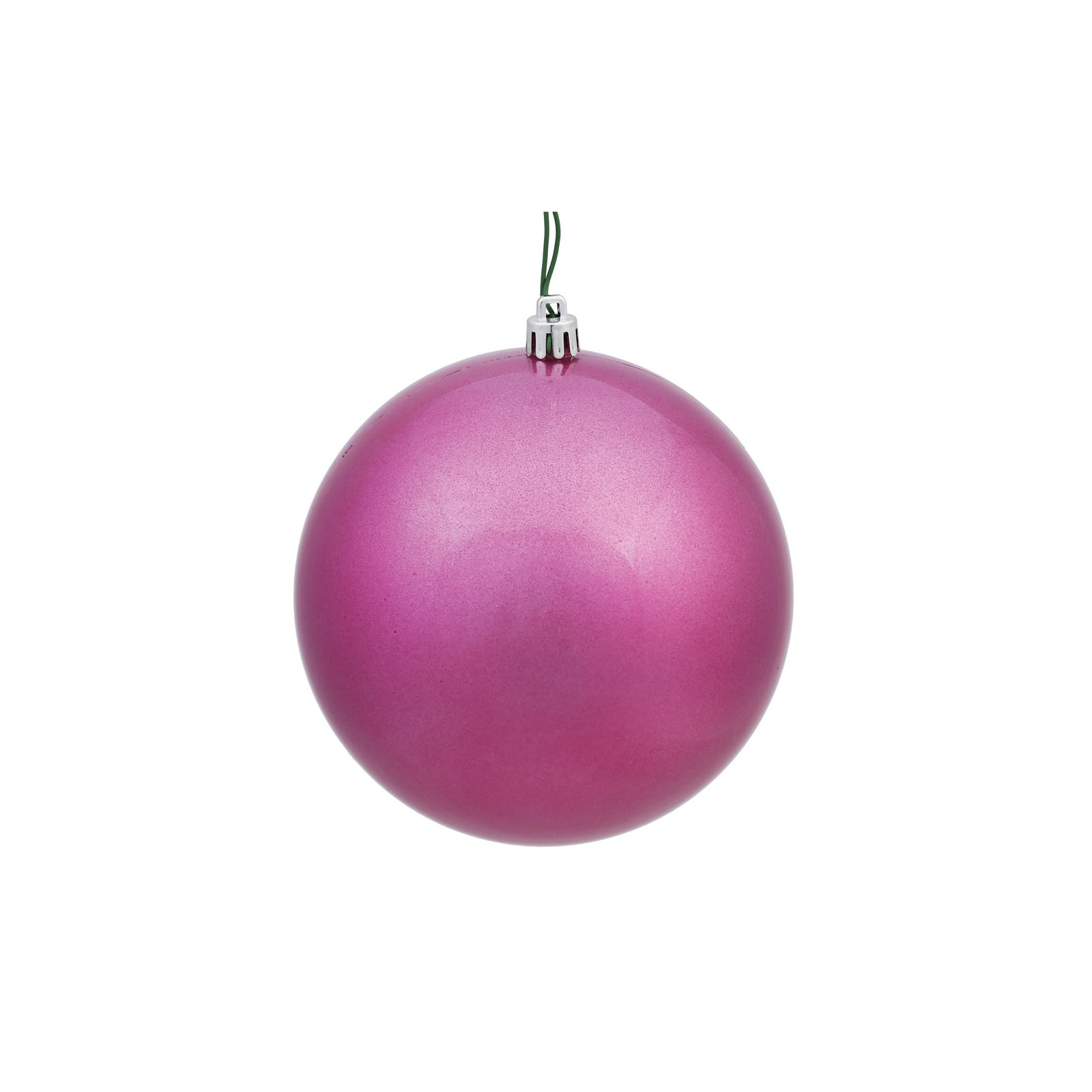 Christmas Ball Ornament, 6" H x 6" W x 6" D, Candy Mauve