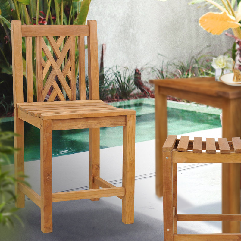 Chippendale Solid Wood Counter Stool