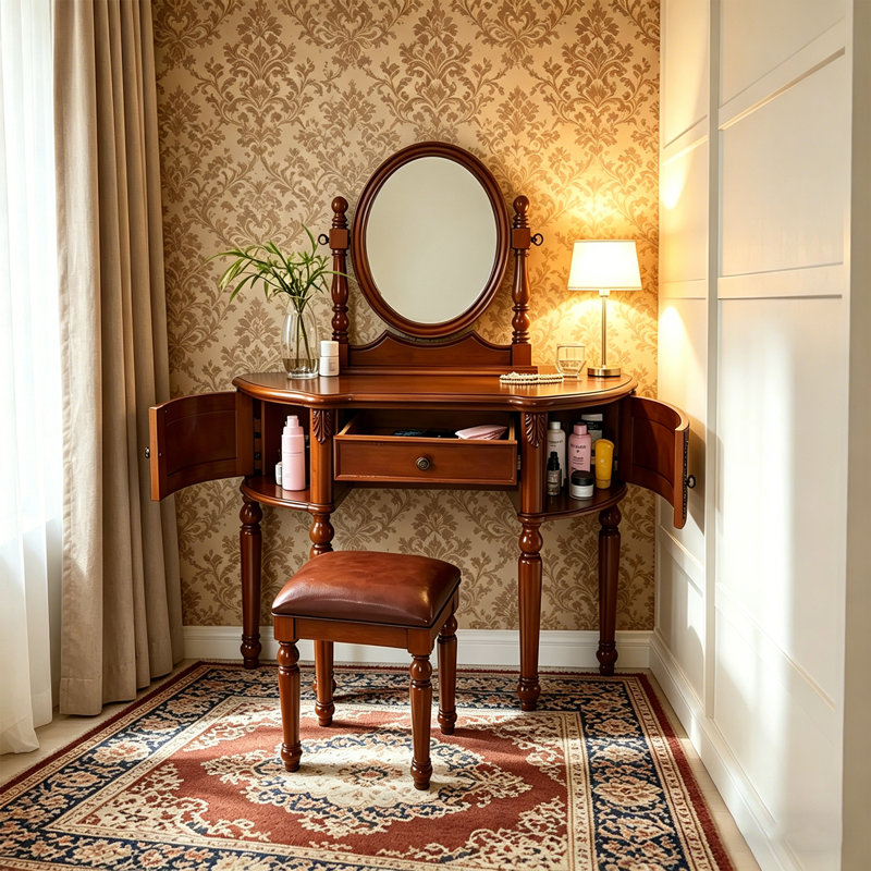 Table de meuble-lavabo brun
