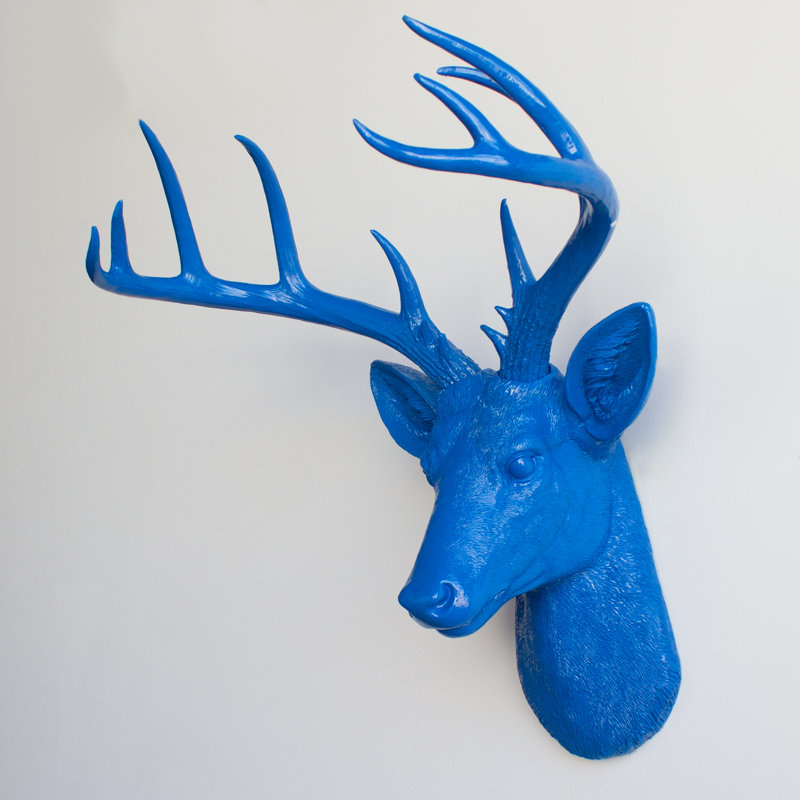 Animals Wall Decor on Resin, Brilliant Blue