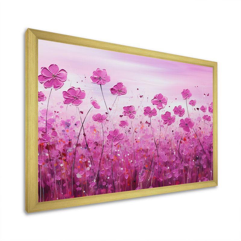Murmures de fleurs sauvages - impression, H 34 po x l 44 po x P 1,5 po, Cadre doré simple