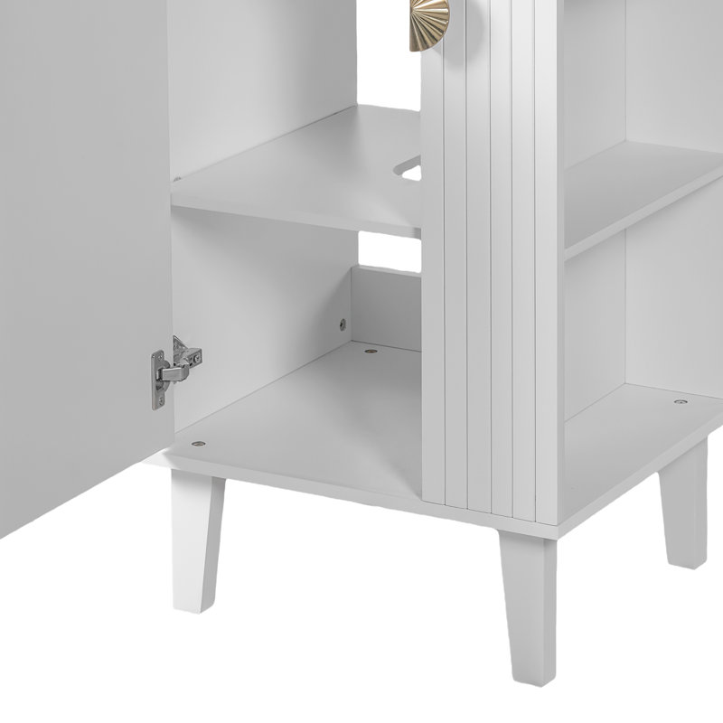 Scripps 20'' Single Bathroom Vanity With Ceramic Top, White