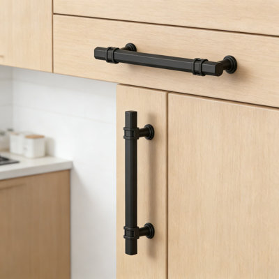 Paquet de 10 poignées d'armoire de cuisine noir mat, poignées de tiroir robustes en alliage de 7,5 pouces pour armoires, armoires et commodes