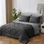 Ensemble d'édredon 7 pièces en microfibre délavée toutes saisons - ensemble de literie matelassée à coutures losangées, housse de couette en duvet synthétique réversible, édredon en microfibre moelleuse respirante-107132394-107132393