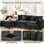 Canapé modulaire confortable en forme de U de 116 po avec deux repose-pieds en forme de U avec deux repose-pieds-107251265