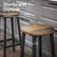 Bar Stool with Metal Frame and Footrest-2105060617
