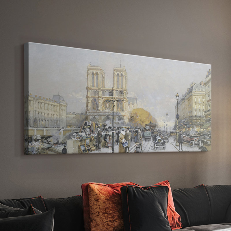 Série paysage - Dxxi - Toile tendue avec châssis - Prêt à accrocher, H 16 po x l 32 po