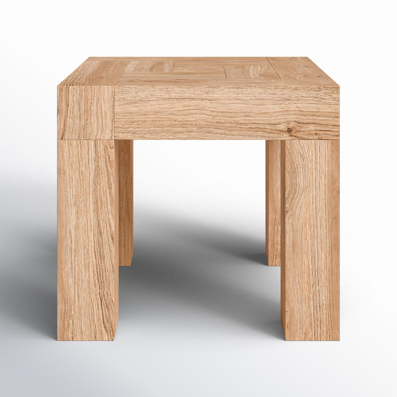 Evander Solid Wood End Table, Natural