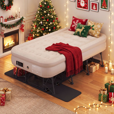 Twin Air Mattress with Bed Frame & Storage Box