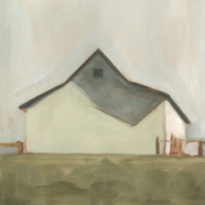 Serene Barn V by Emma Scarvey - Wrapped Canvas Painting, 51cm H x 51cm W