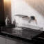 Robinet de lavabo de salle de bain en laiton Gunmetal avec poignée simple murale