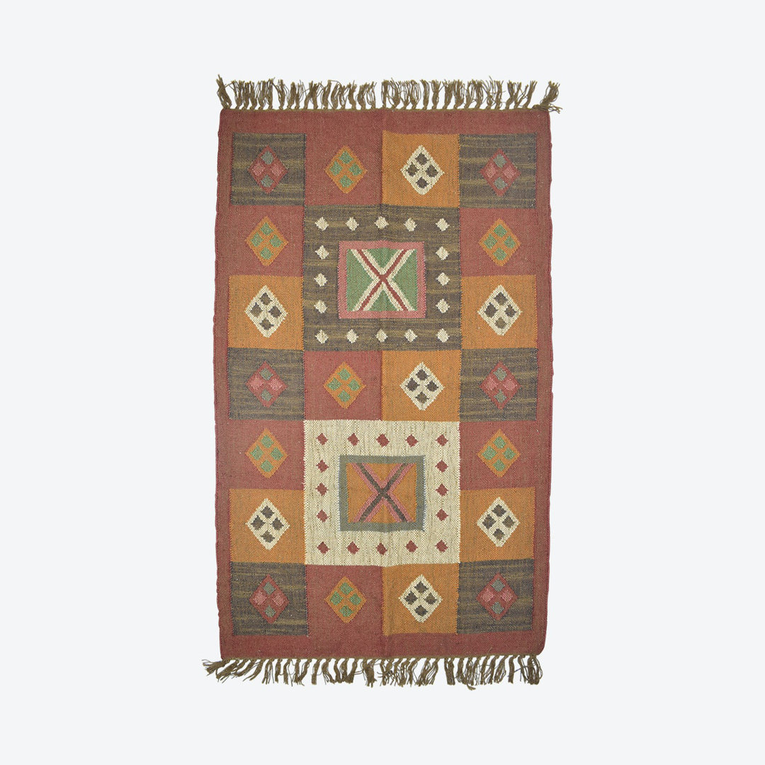 Aoi Geometric Hand Woven 90cm X 150cm Indoor / Outdoor Area Rug