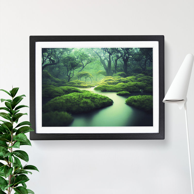 A Favourable Forest - Single Picture Frame Print, Black Framed, 46cm H x 64cm W x 2cm D