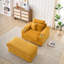 Canapé orange simple en velours côtelé avec un oreiller-1260793240
