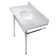 Dreyfuss Ceramic Rectangular Console Bathroom Sink with Overflow