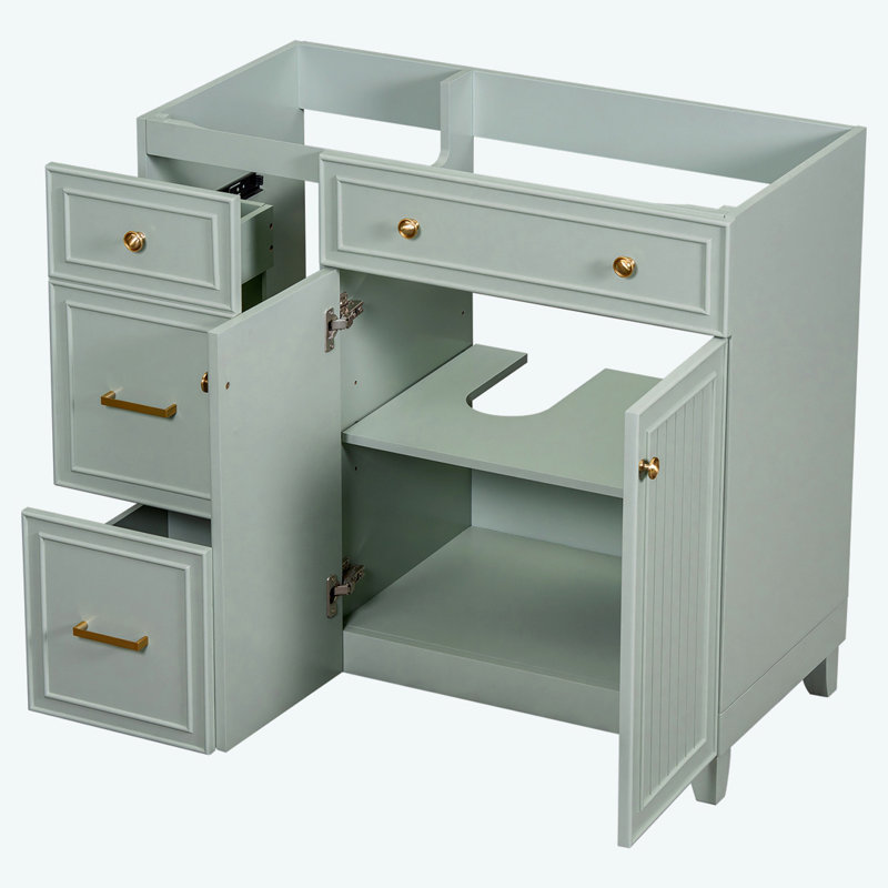 Meuble-lavabo 36 po sans lavabo, Vert