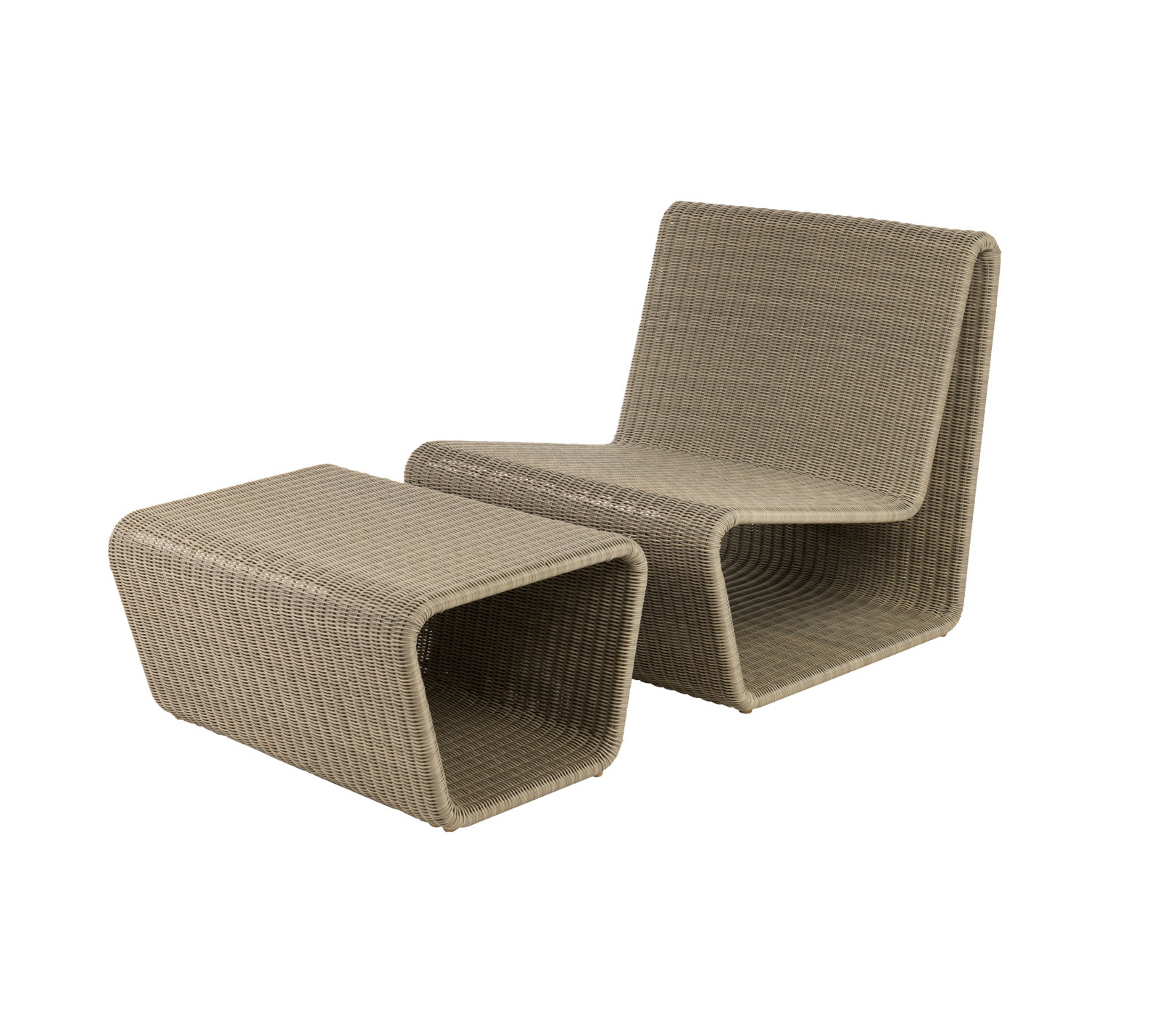 Jimmy Resin Outdoor Ottoman, Gray