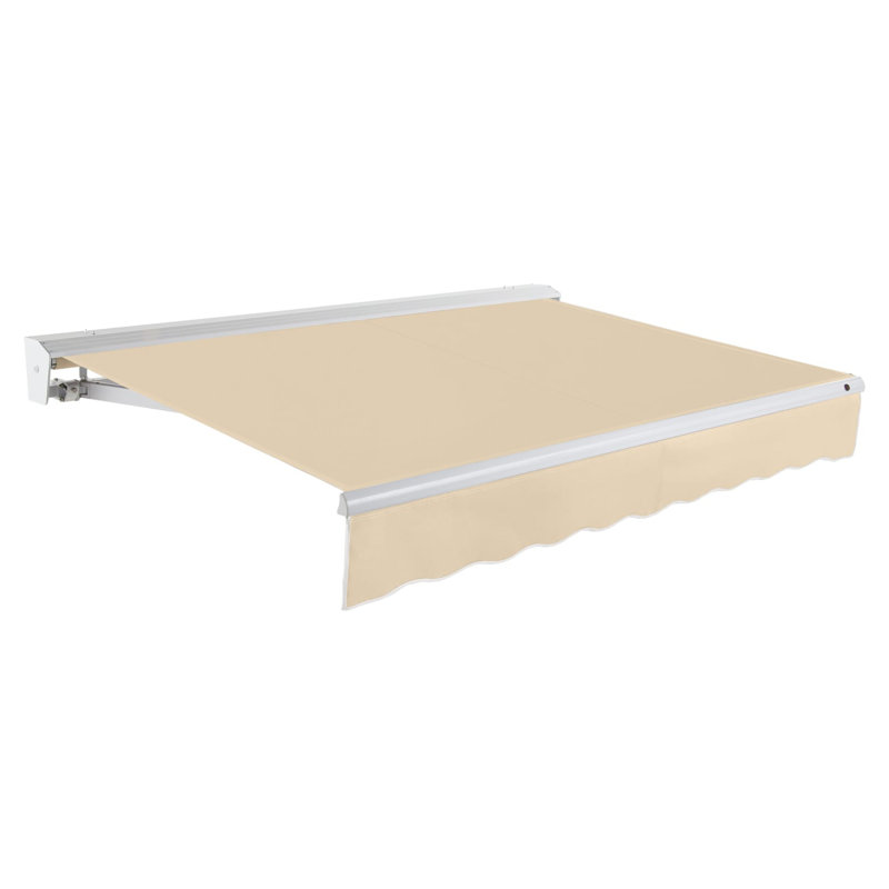 Store banne rétractable manuel Awntech Destin, 3,66 m x 3,05 m, beige, 12' W × 10' D, Manuel, Tanné