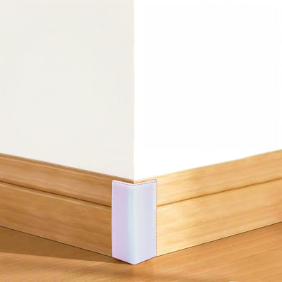 Blocs de coin blancs pour plinthes - Protecteurs de coins en caoutchouc auto-adhésifs épaissis, protecteurs de mur et de meuble à bord souple pour bordures d'armoire et cadres de porte