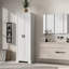 Garde-manger 71,2 po à 2 portes, armoire de coin, armoire blanche, armoire décorative haute, armoire de rangement blanche