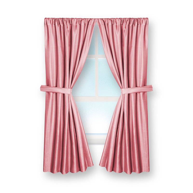 Rideaux occultant de couleur unie Jamarl, Rose