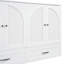 Grand lit escamotable avec grands tiroirs, blanc