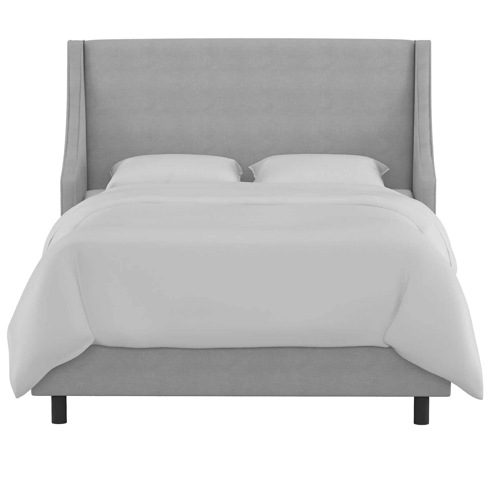 Bernadine Wingback Bed, King, Classic Grey Linen
