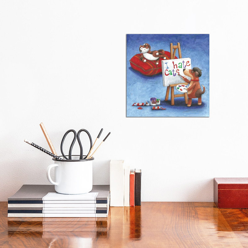 I Hate Cats by Peter Adderley - Wrapped Canvas Gallery-Wrapped Canvas Giclée, 30.48 cm H x 30.48 cm W