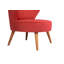 Élégant fauteuil à oreilles avec structure en bois massif, tissu rouge tuile | 100% polyester, facile à nettoyer, 31,5 po x 29,1 po x 29,1 po | 32 mousses en mousse pour un confort ultime | Parfait pour les salons et les hôtels, design élégant et durable-1793148370