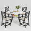Ensemble de table de salle à manger extensible 5 pièces 35,4 po-420003078-420003079-420003072