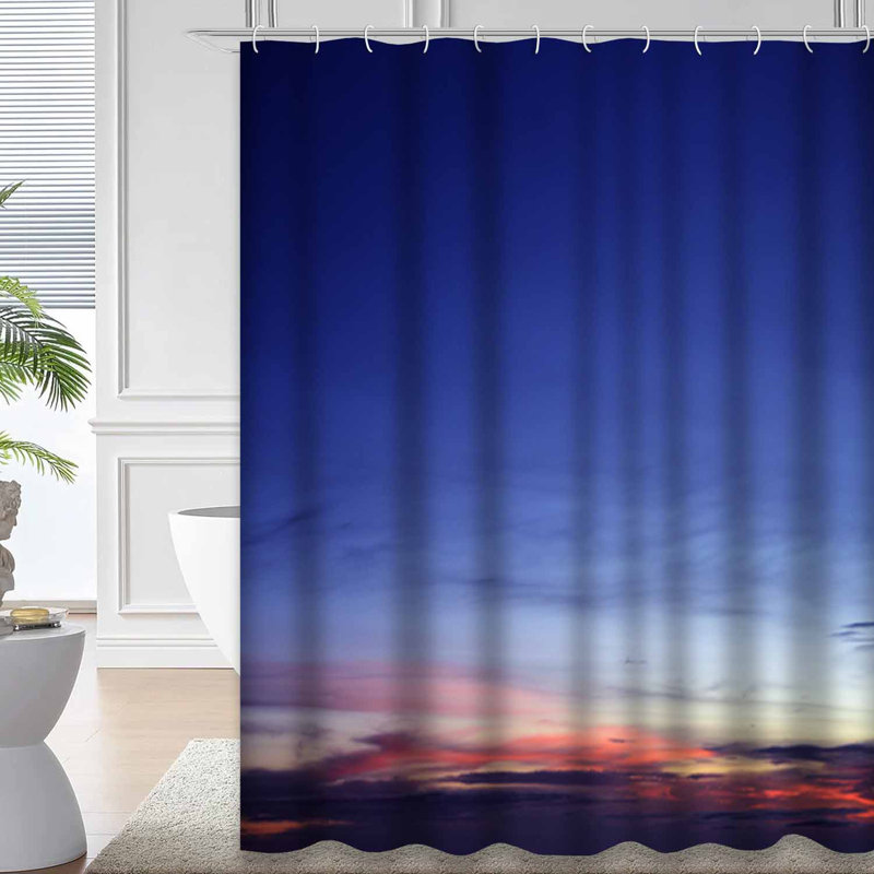 Rideau de douche avec 12 crochets Sky Night Dusk City, L 72 po x l 78 po