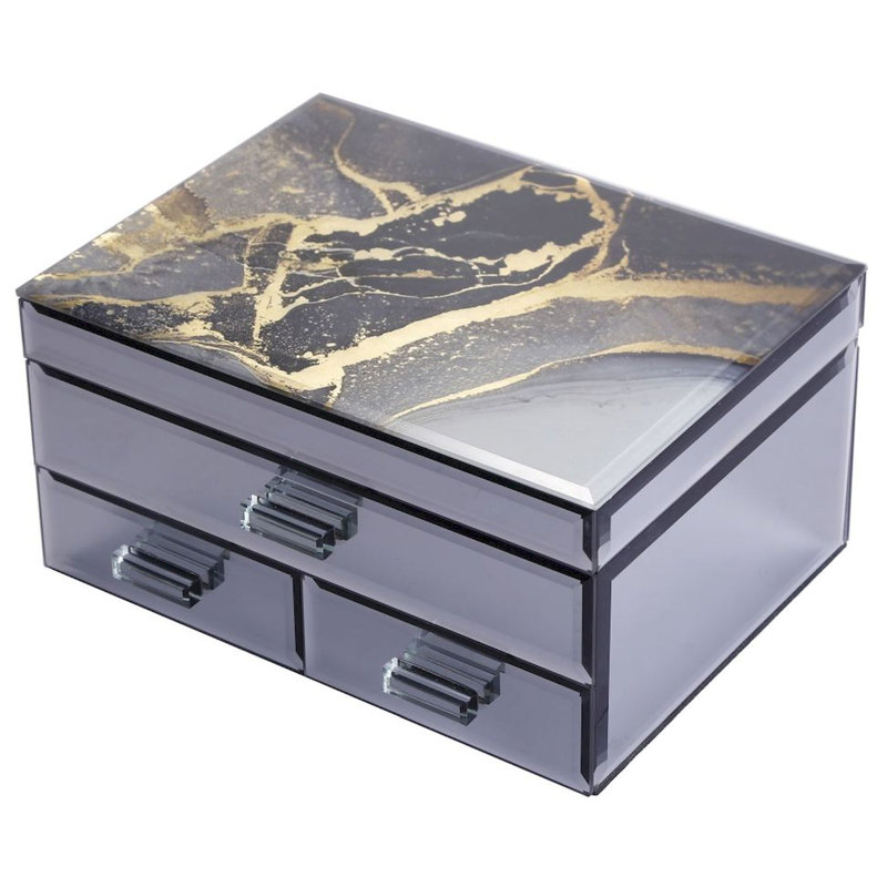 Crystal Jewellery Box + Drawers