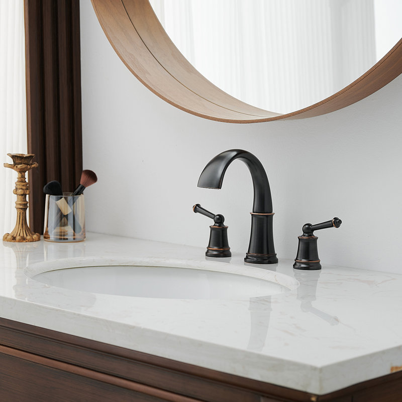 Widespread Bathroom Faucet 2-Handle Bathroom Sink Faucet with Drain Assembly