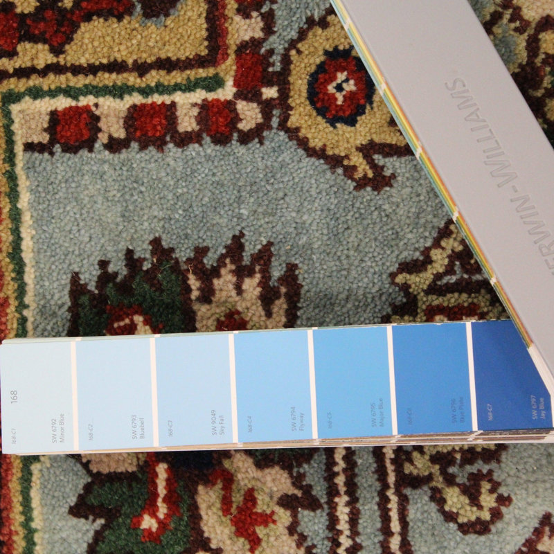 Oriental Area Rug in Blue