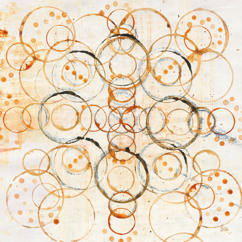 Henna Mandala I Crop by Melissa Averinos - Wrapped Canvas Painting, 91cm H x 91cm W x 3.8cm D