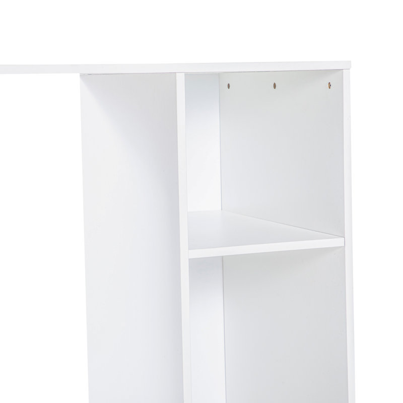 Space-Saving Mini Fridge Organizer Shelf with Cubby Storage, White