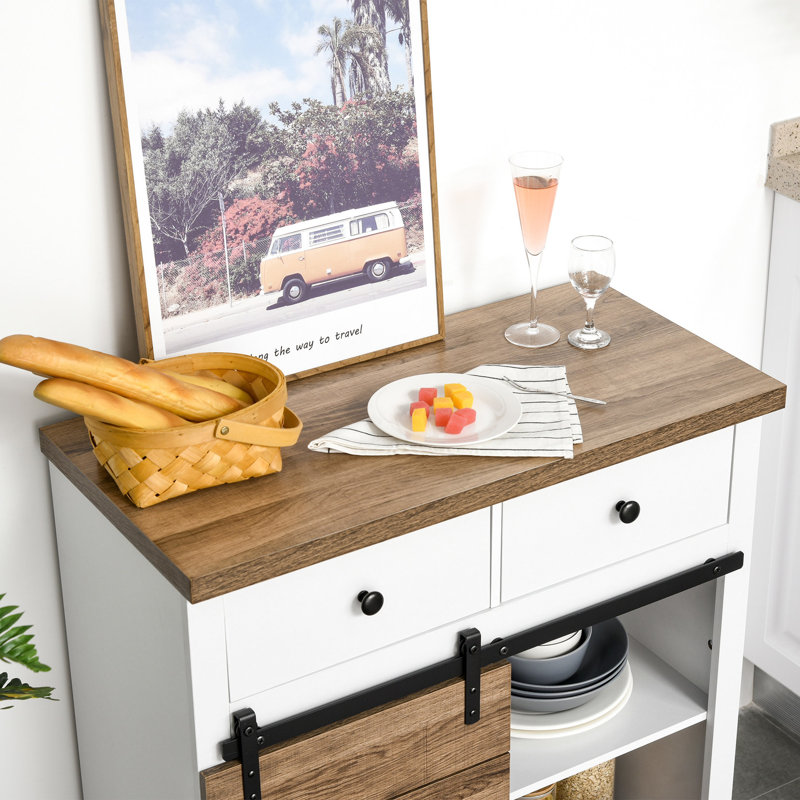 Armoire de rangement avec porte de grange et porte-bouteilles, porte de cuisine blanche
