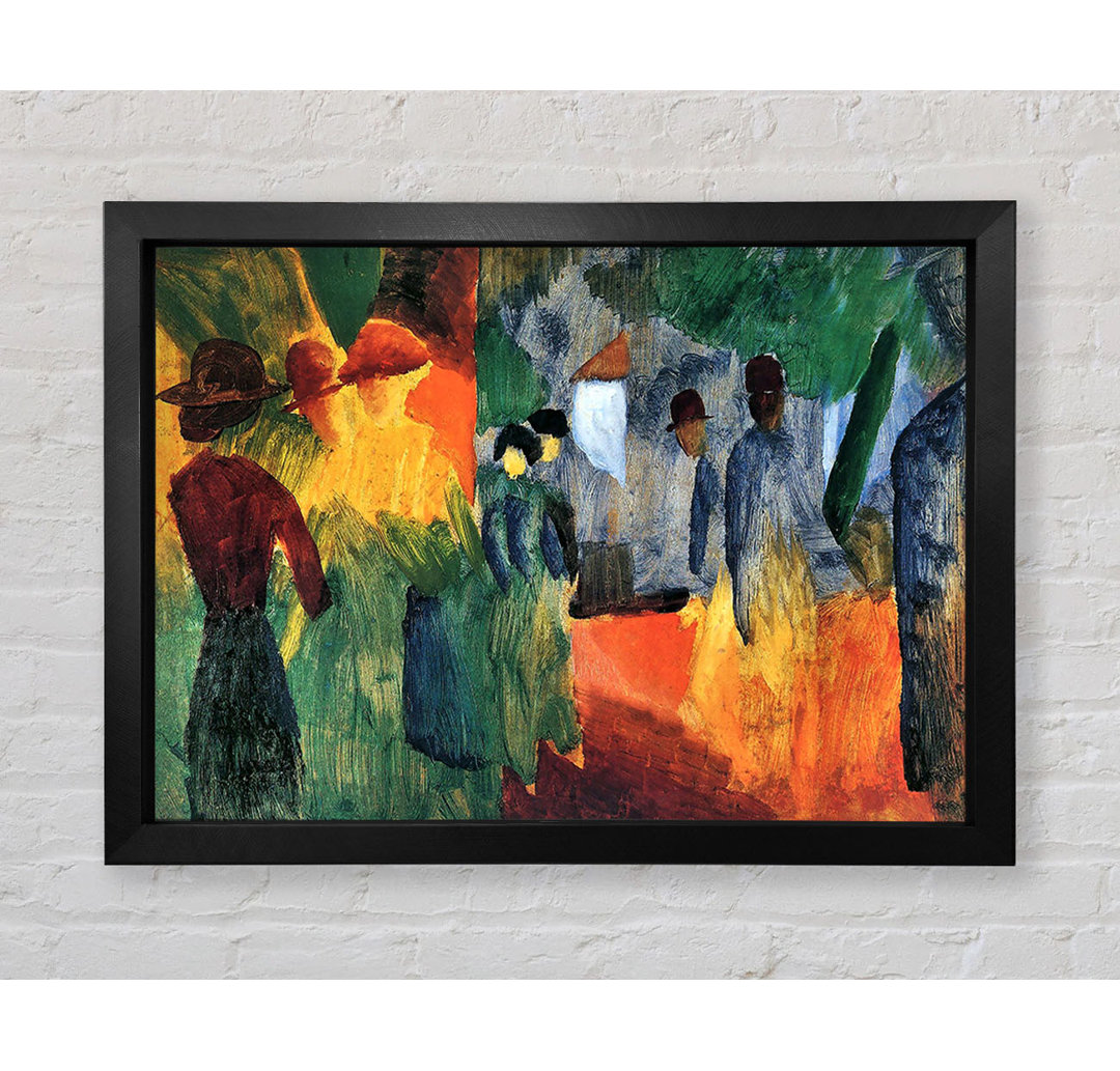 August Macke Menschen im Park von August Macke - Drucken