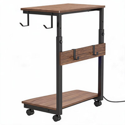 5-Tier Height Adjustable Rolling PC Tower Stand with Locking Wheels - Ventilated Open Frame CPU Cart for Office, Home & Gaming - Compact Under Desk Computer Holder (23.23"-33.46")