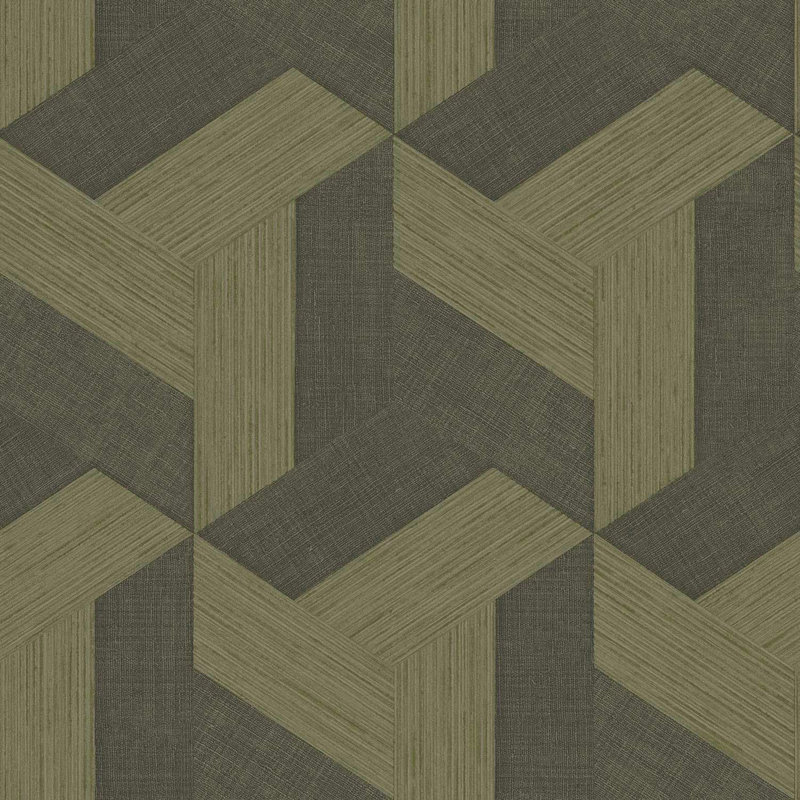 Galerie Synergy Geometric Wallpaper, Brown