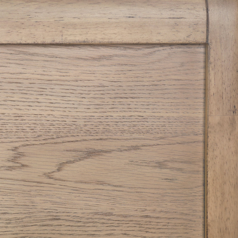 Jai Rubberwood Panel Bed, Natural, Queen