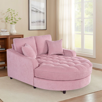 55" Modern Chaise Lounge Sofa Bed Upholstered Sofa Couch by Red Barrel Studio