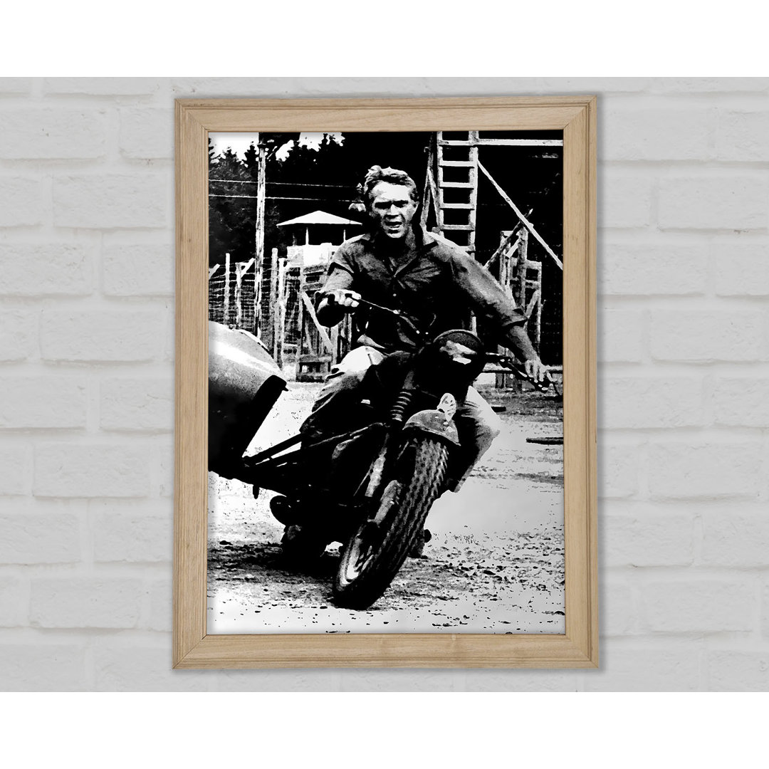 Steve McQueen Motorrad - Druck