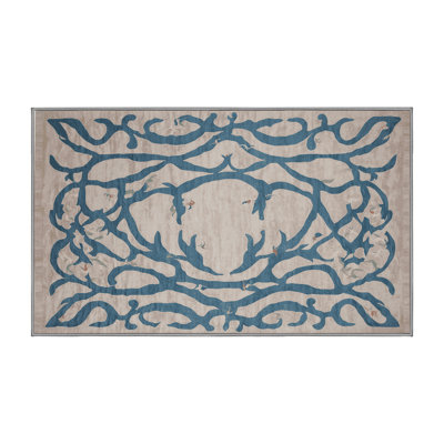 Machine Washable Gray Area Rug